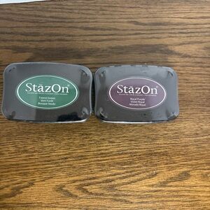 StazOn Ink Pads in Green and Purple